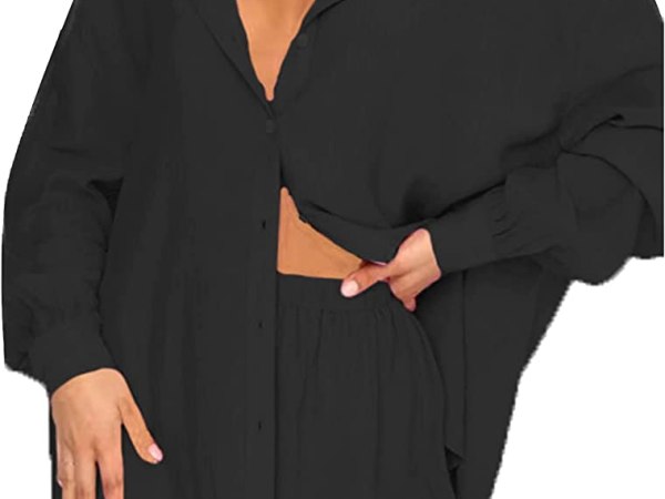 Button down shirt blouse high wast short tracking&nbsp;dress